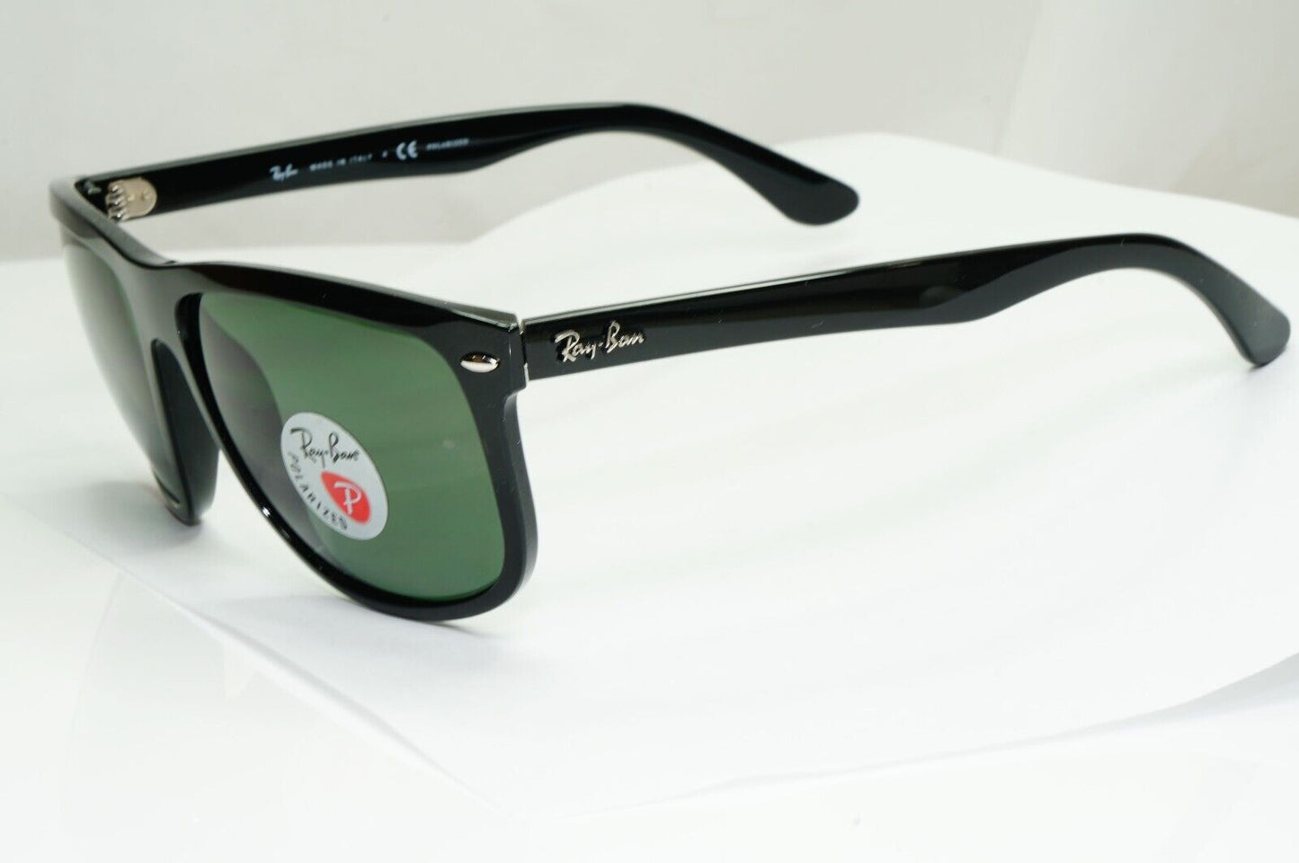 Ray-Ban Sunglasses Polarised Black Green Square Boyfriend RB 4147 601/58 60mm