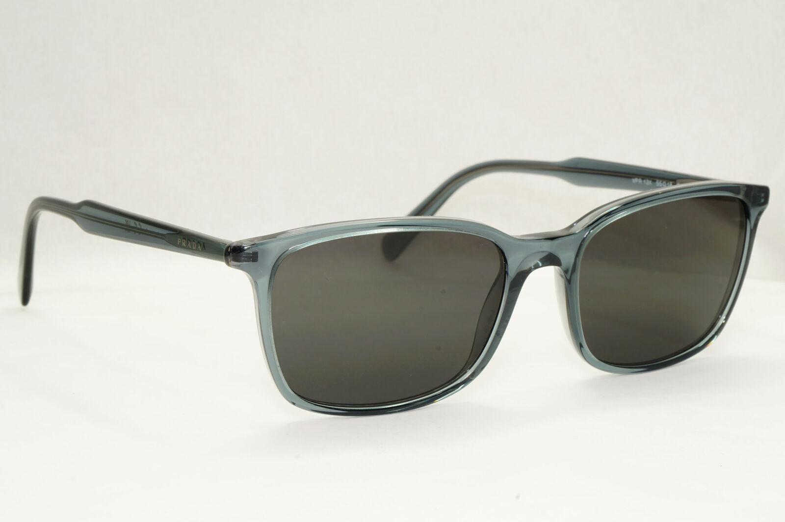 Prada Sunglasses Grey Light Blue Black Square PR13XV VPR 13X 01G-1O1 55mm