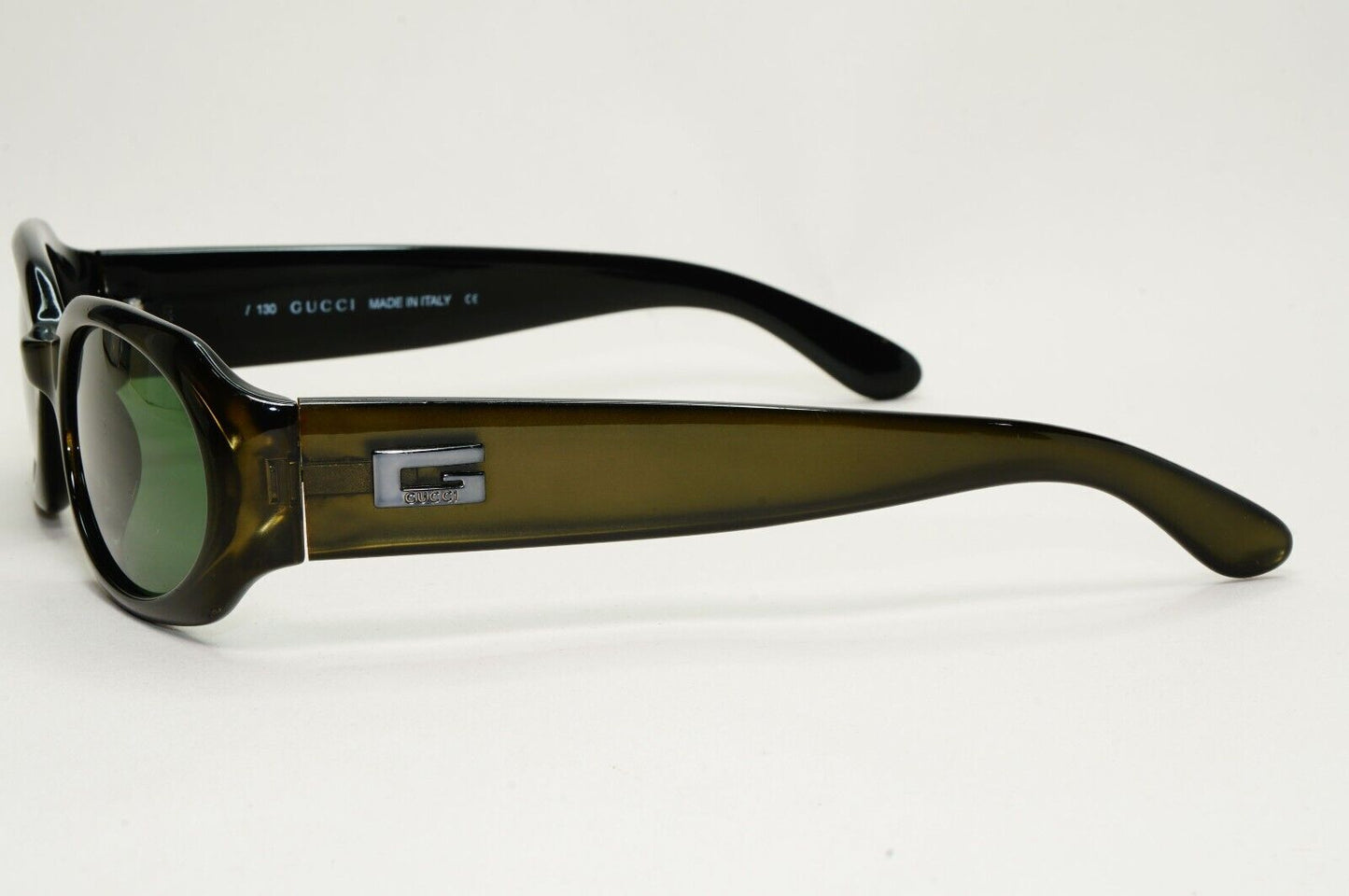 Gucci Sunglasses 1998 Vintage Green Dark Olive Square GG 2436/S 5YB 52mm 041124