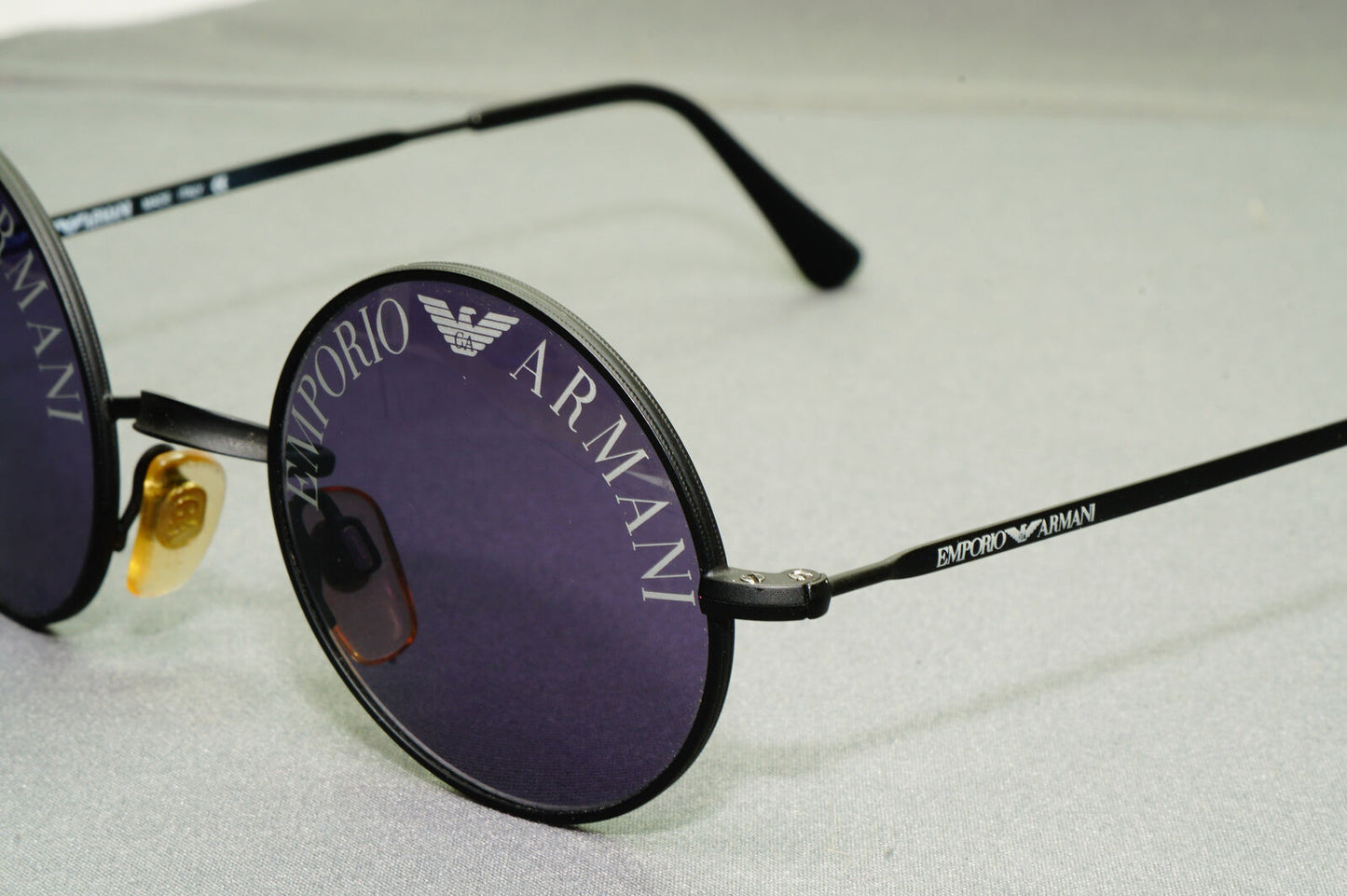Emporio Armani 1997 Vintage Sunglasses Round Lens Logo Print Iconic 025-S 706