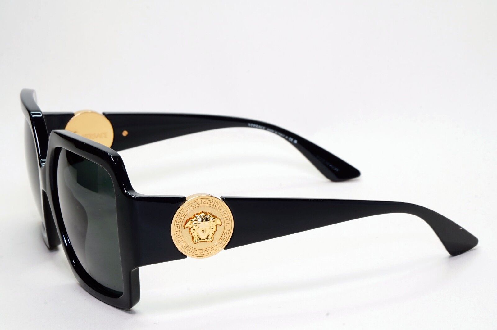Versace Sunglasses Black Oversized Square Gold Medusa Large MOD VE 4453 GB1/87