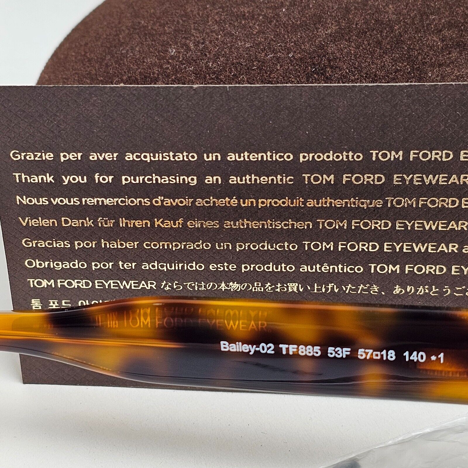 Tom Ford Sunglasses Bailey-02 Brown Tortoiseshell Yellow FT0885 TF 885 53F