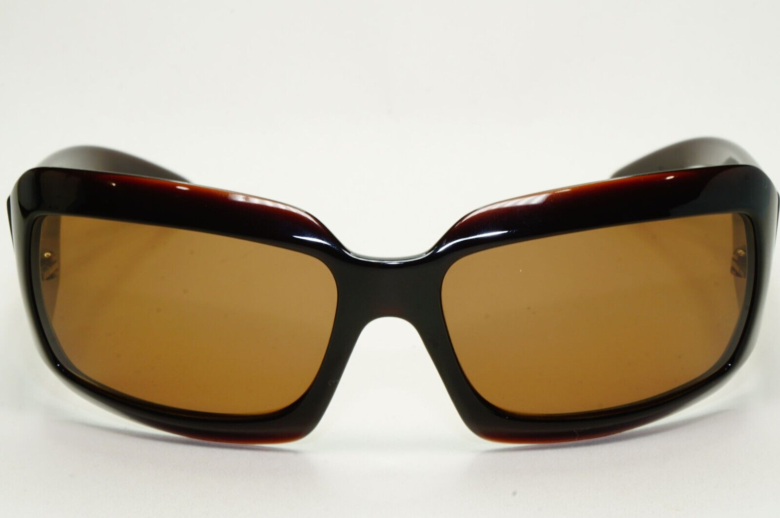 Chanel Sunglasses 2007 Vintage Brown Leather Large Logo 6022-Q-M c.538/13 301024
