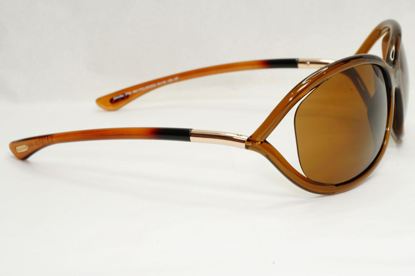 Tom Ford Sunglasses Jennifer Polarized Brown Gold Wrap FT0008 TF 8 48H [Z]