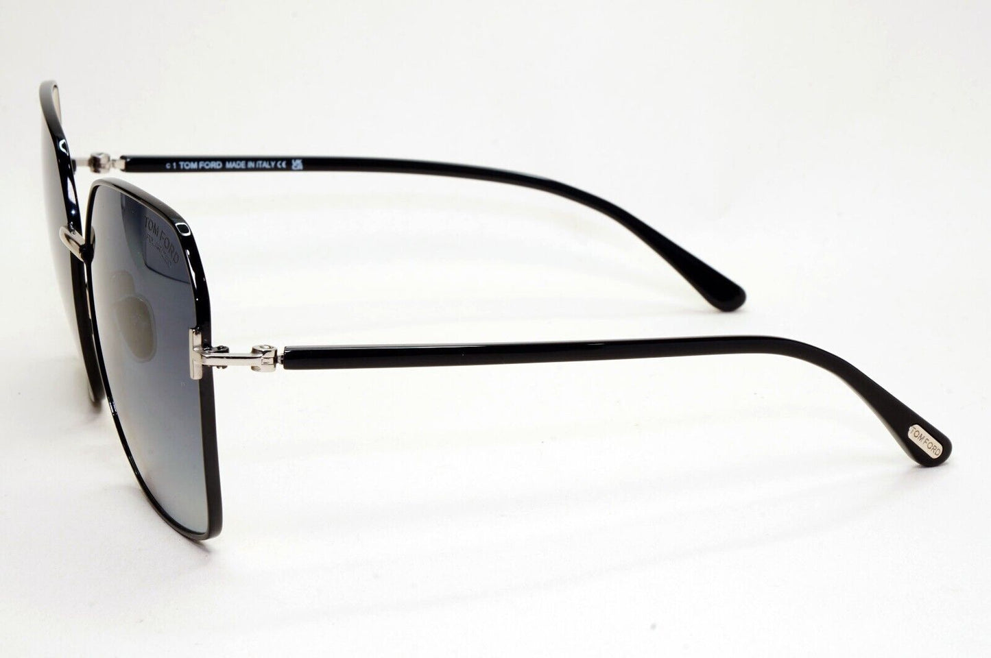 Tom Ford Sunglasses Claudia-02 Black Polarised Grey Large FT0839 TF839 01D 62mm