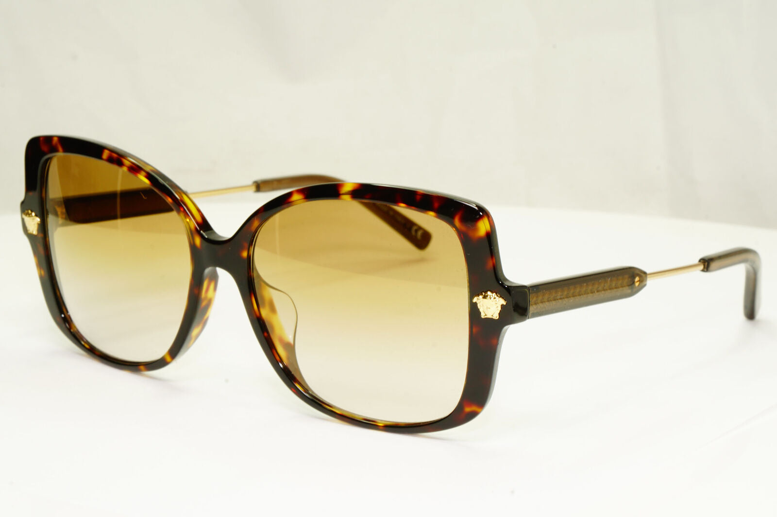 Authentic Versace Womens Square Sunglasses Brown Havana Gold 4390 F 108/6E