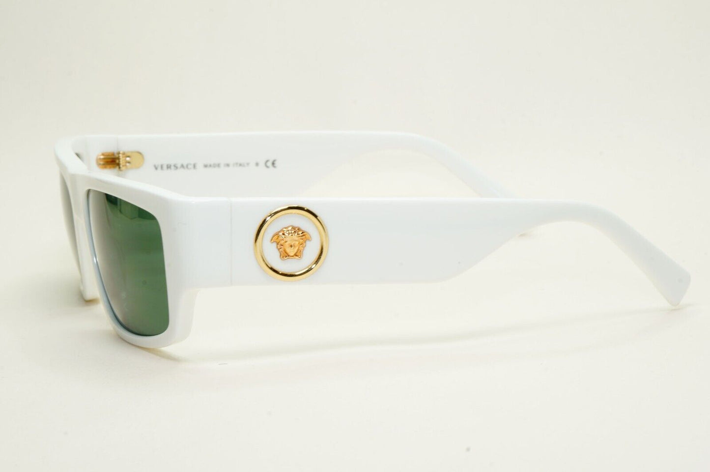 Versace Sunglasses White Green Square Gold Medusa MOD VE 4385 5327/71 56mm