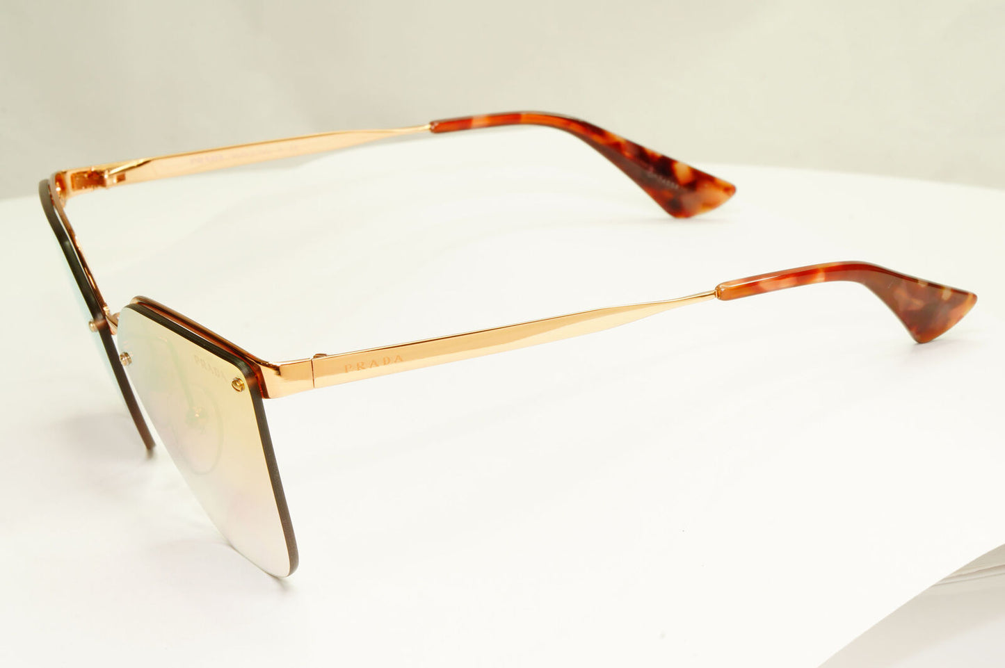 Prada Gold Cinema Mirror Sunglasses Gradient Pink Catwalk PR68TS SPR 68T SVF-AD2