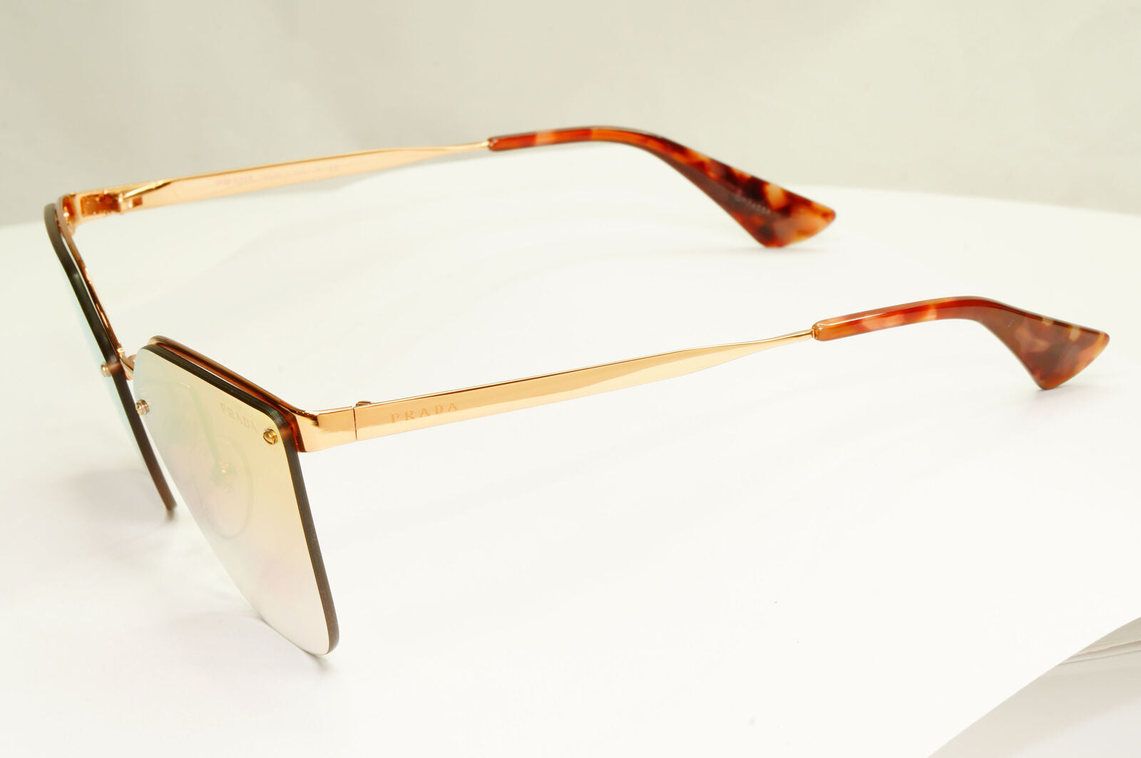 Prada Gold Cinema Mirror Sunglasses Gradient Pink Catwalk PR68TS SPR 68T SVF-AD2