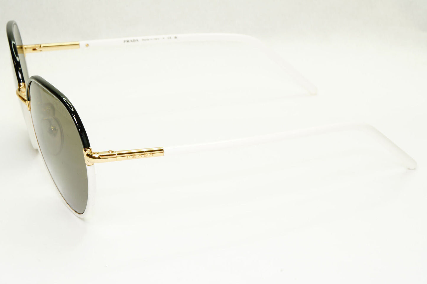 Prada Sunglasses Brown Gold Black White Round PR65XS SPR 65X YC4-5G1