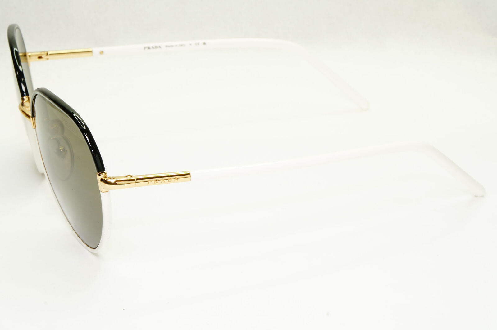 Prada Sunglasses Brown Gold Black White Round PR65XS SPR 65X YC4-5G1