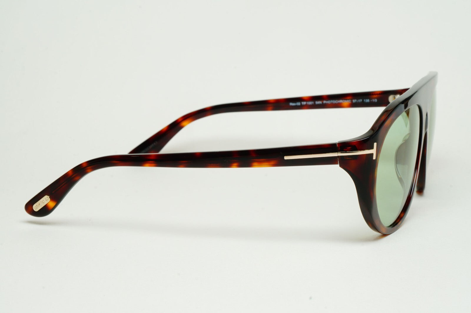 Tom Ford Sunglasses Rex-02 Photochromic Green Brown Tortoise FT1001 TF 1001 54N