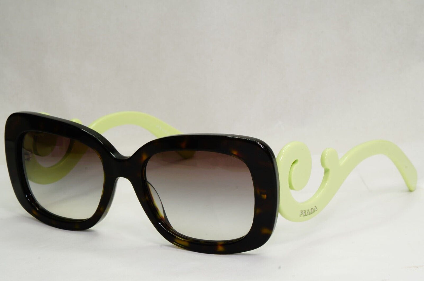 Prada Sunglasses Baroque Swirl Square Brown Green PR27OS SPR 27O QFL-0A7 180324
