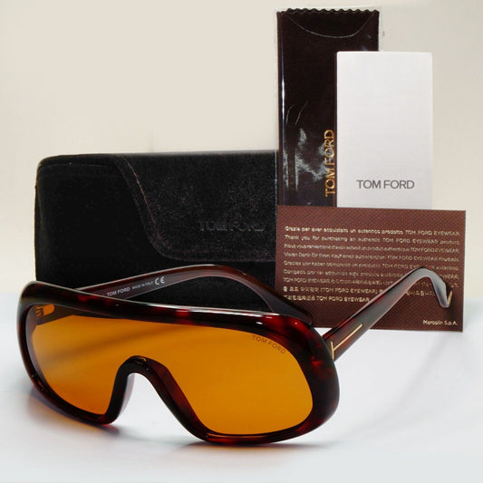 Tom Ford Sunglasses Sven Shield Tortoiseshell Brown Large FT0471 TF 471 56E