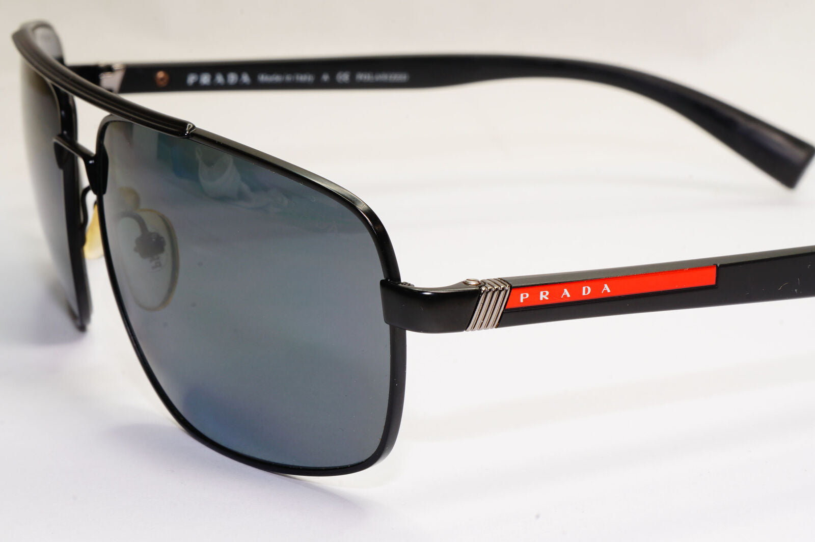 Prada Sunglasses 2011 Vintage Polarized Black Pilot PS55NS SPS 55N 1BO5Z1 180224