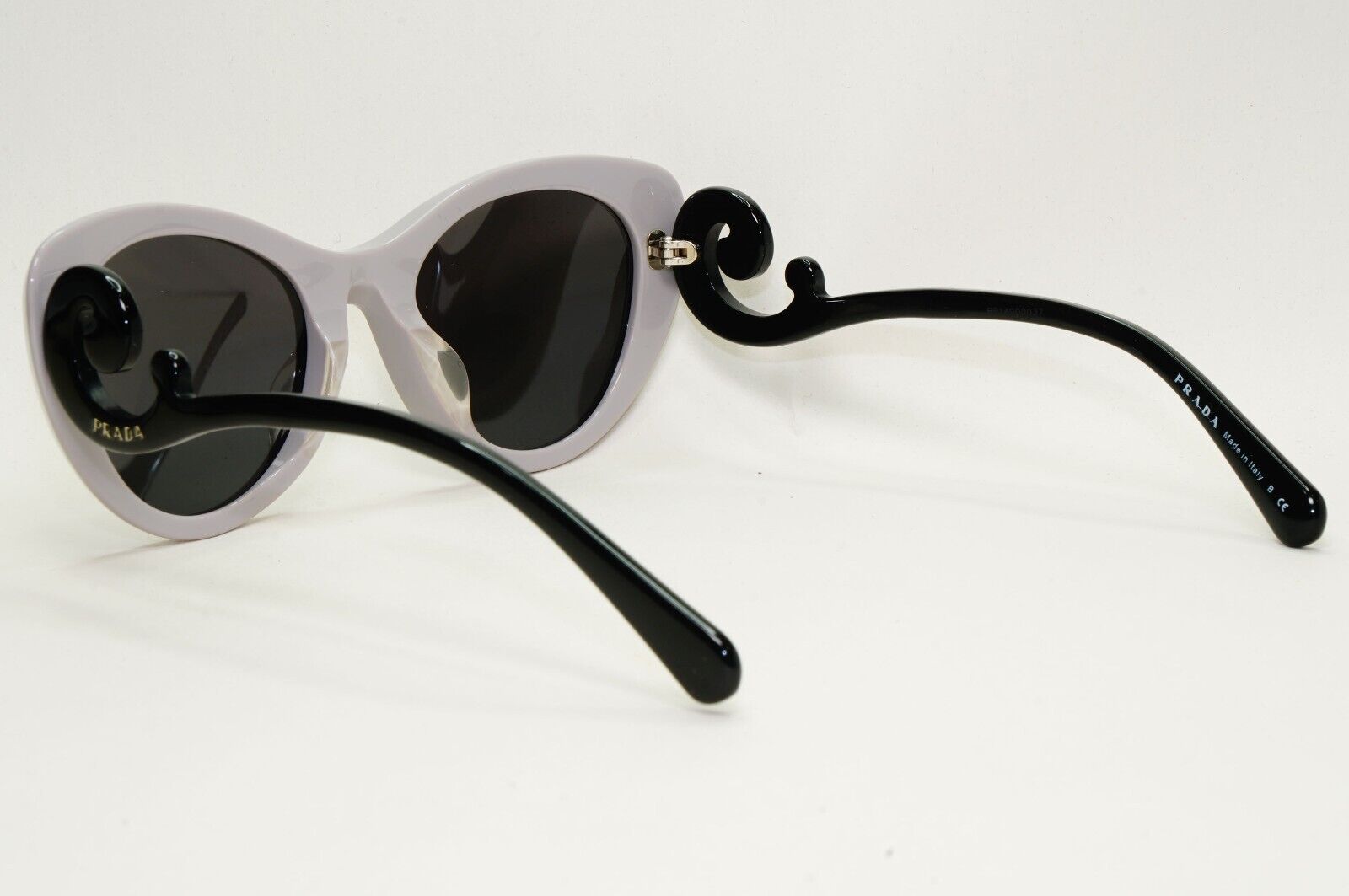 Prada Sunglasses Baroque Swirl Lilac Black Cat Eye PR06QV-F VPR 06Q-F QE0-1O1