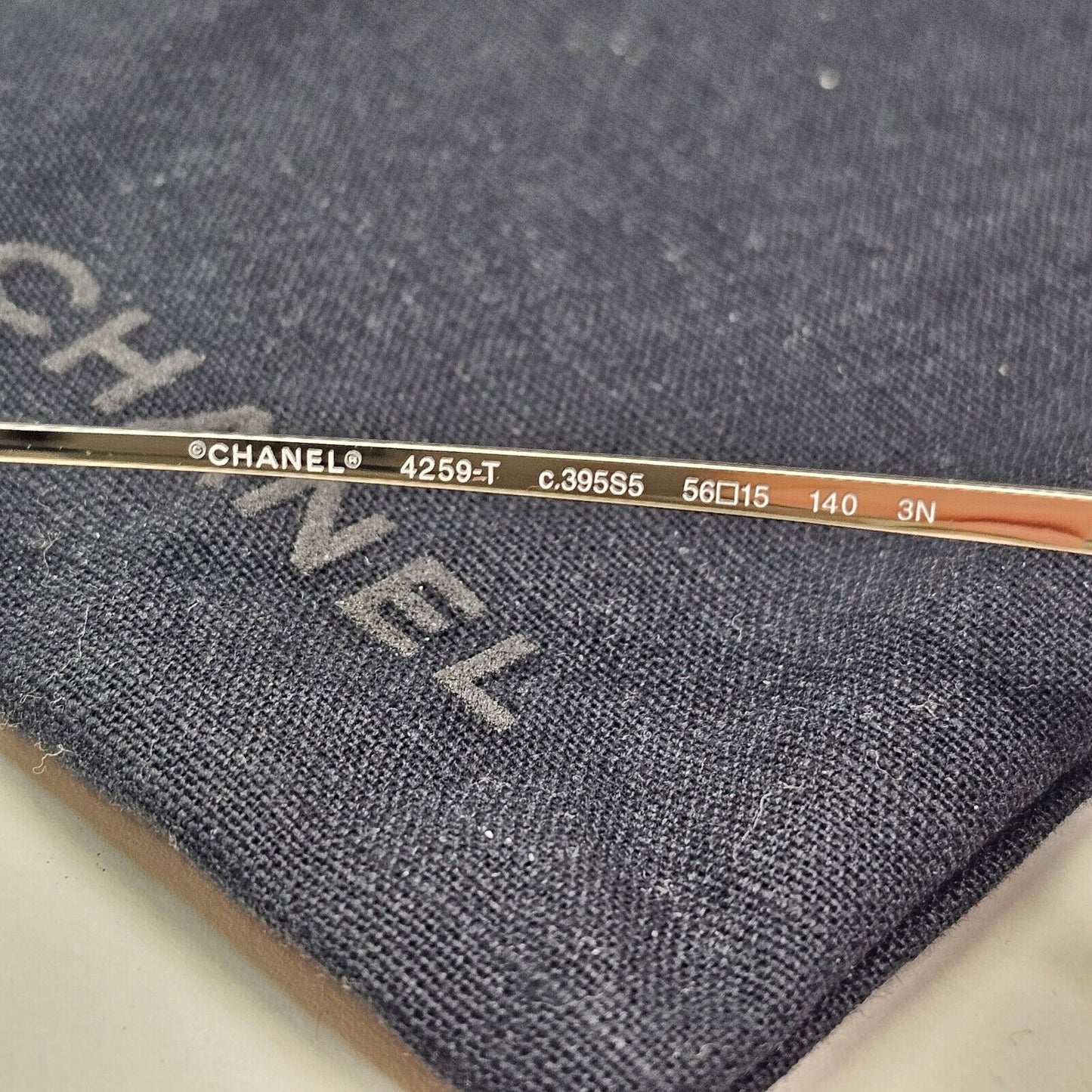 Chanel Sunglasses Titanium Gold Pilot Brown Gradient Metal 4259-T c.395/S5 56mm
