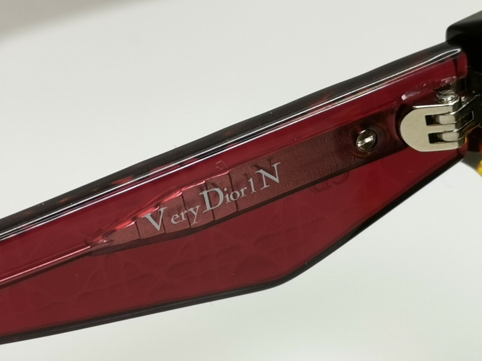 Authentic DIOR Womens Sunglasses Burgundy Vintage Silver Mirror Very 1 31094