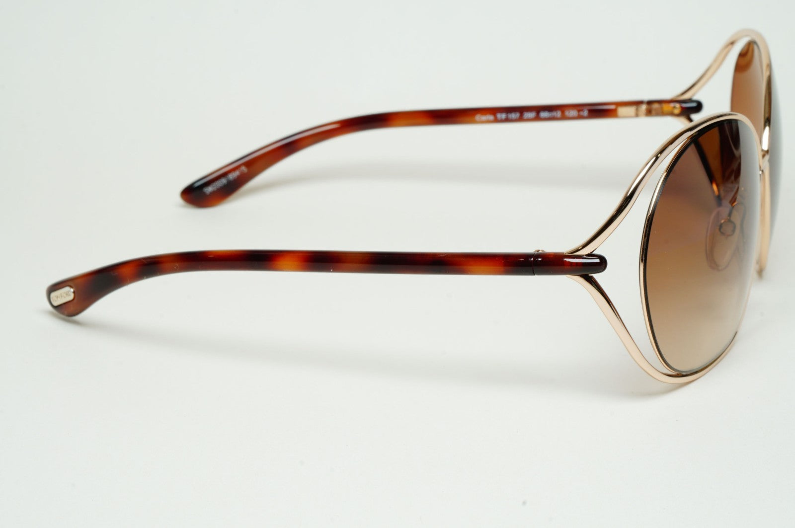 Tom Ford Sunglasses Carla Gold Tortoise Brown Gradient FT0157 TF 157 28F