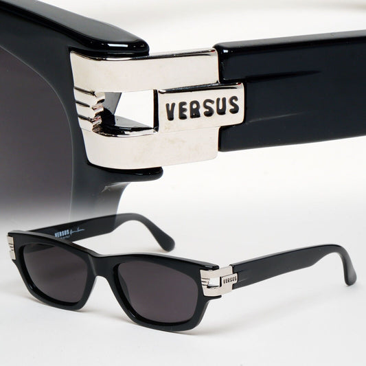 Versus Sunglasses 1996 by Gianni Versace Vintage Black Silver MOD E29 COL 852
