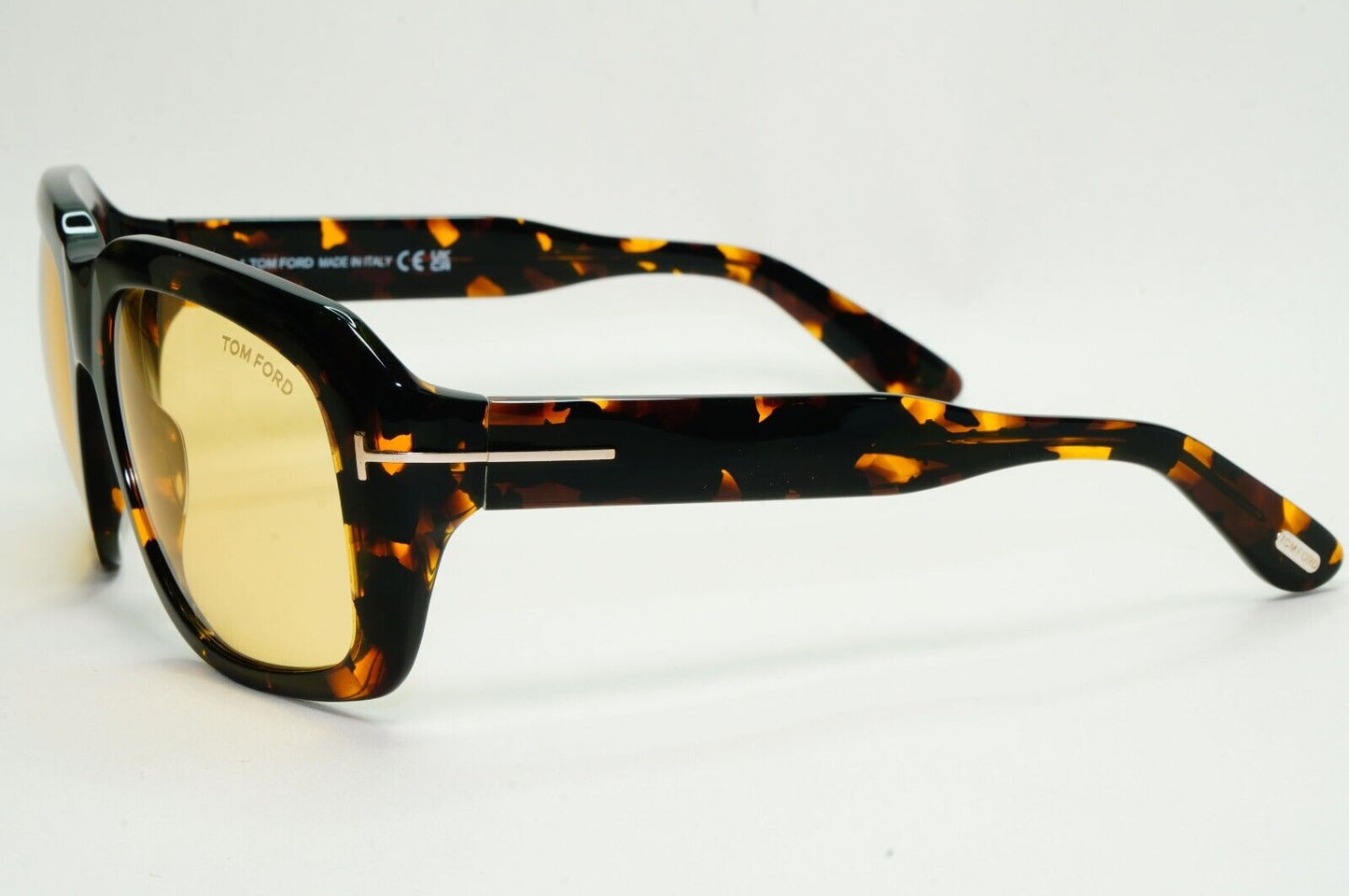 Tom Ford Sunglasses Bailey-02 Brown Tortoise Yellow Square FT0885 TF 885 55E