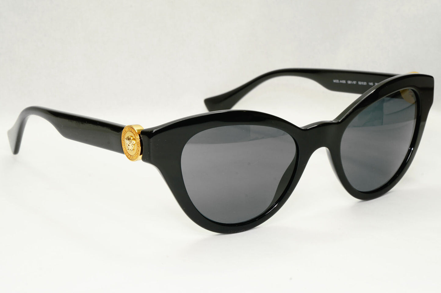 Versace Sunglasses Black Gold Cat Eye Medusa MOD VE 4435 GB1/87 52mm