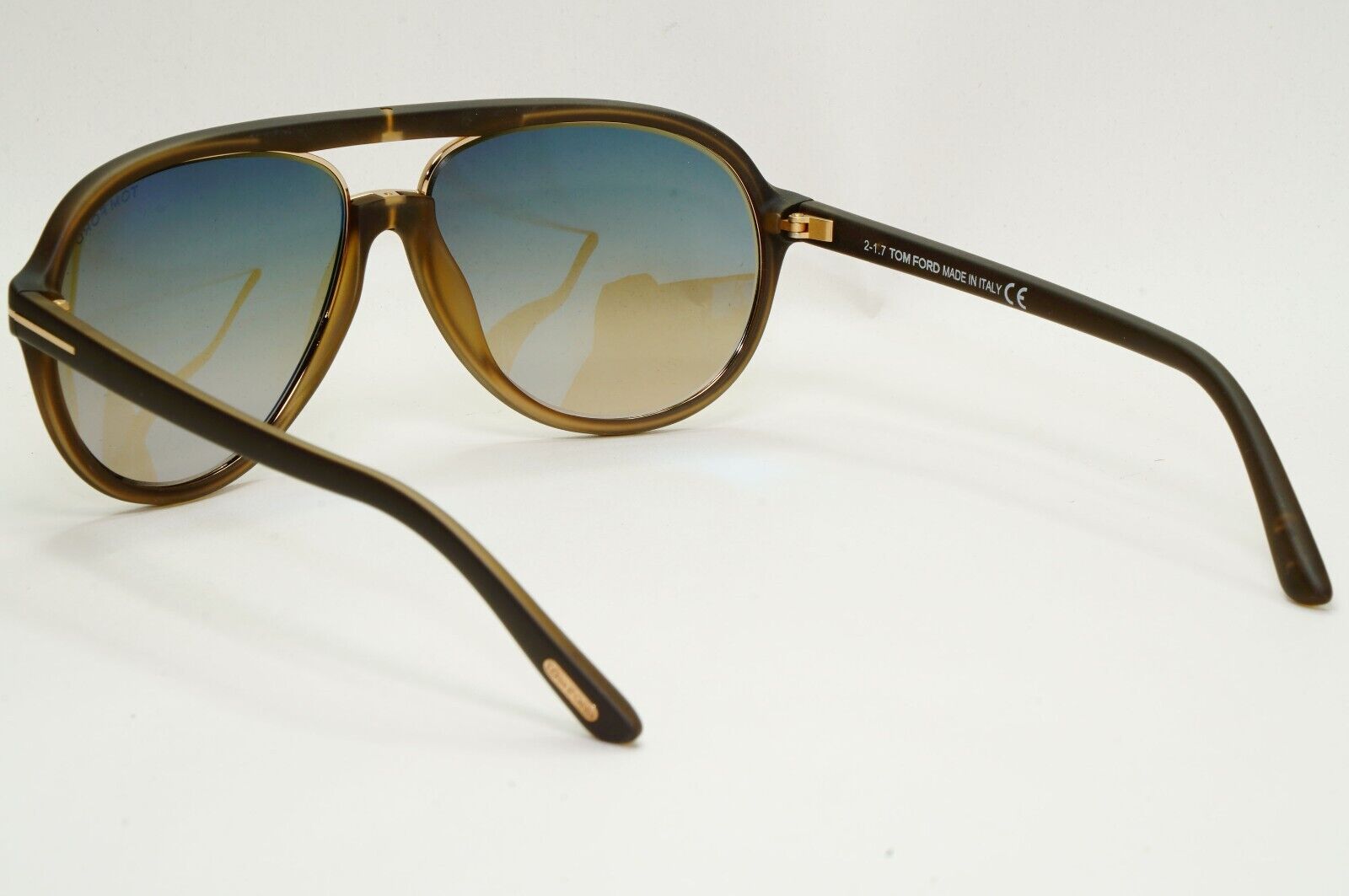 Tom Ford Sunglasses Sergio Brown Gold Pilot Gradient FT0379 TF 379 50K 60mm