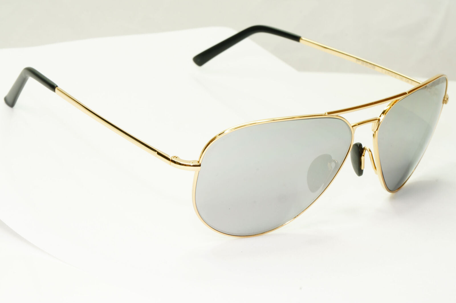 Porsche Design Sunglasses Silver Mirror Shiny Gold Pilot P8508 L 60mm