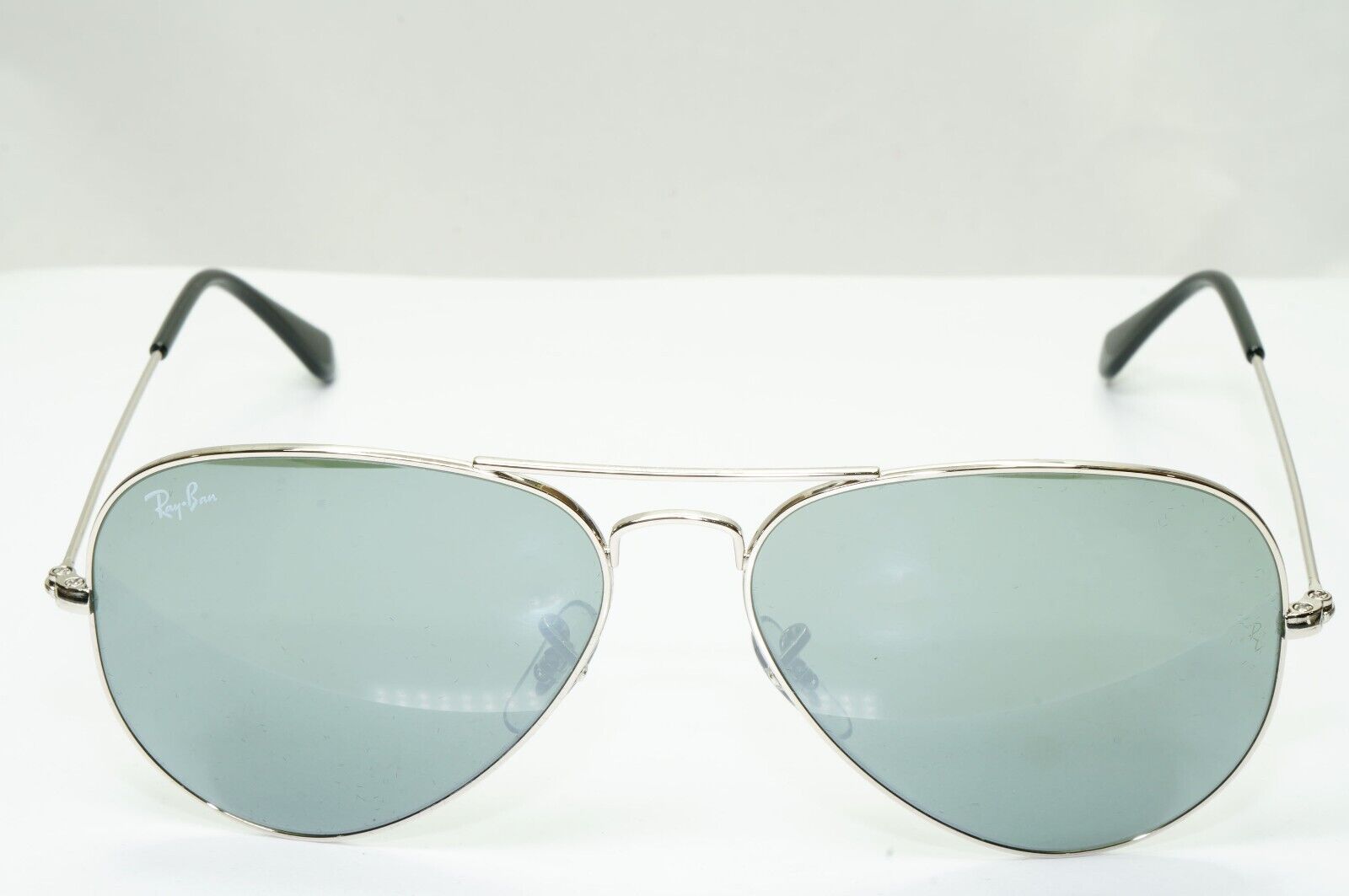 Ray-Ban Sunglasses Aviator Silver Grey Mirror Glass Lens Pilot RB 3025 58mm