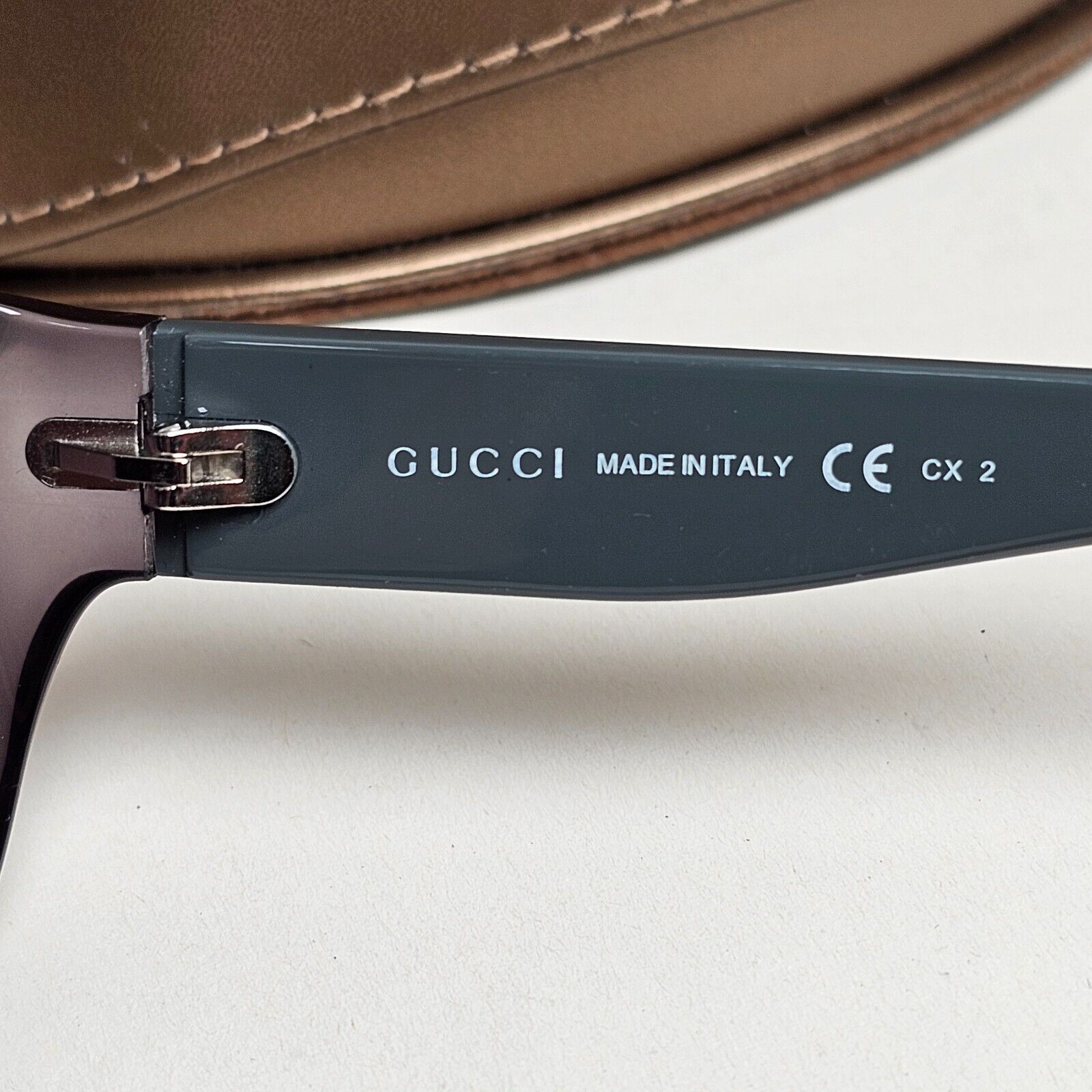 Gucci Sunglasses 2006 Vintage Grey Wrap Green GG 1632/S MFBN3 100225