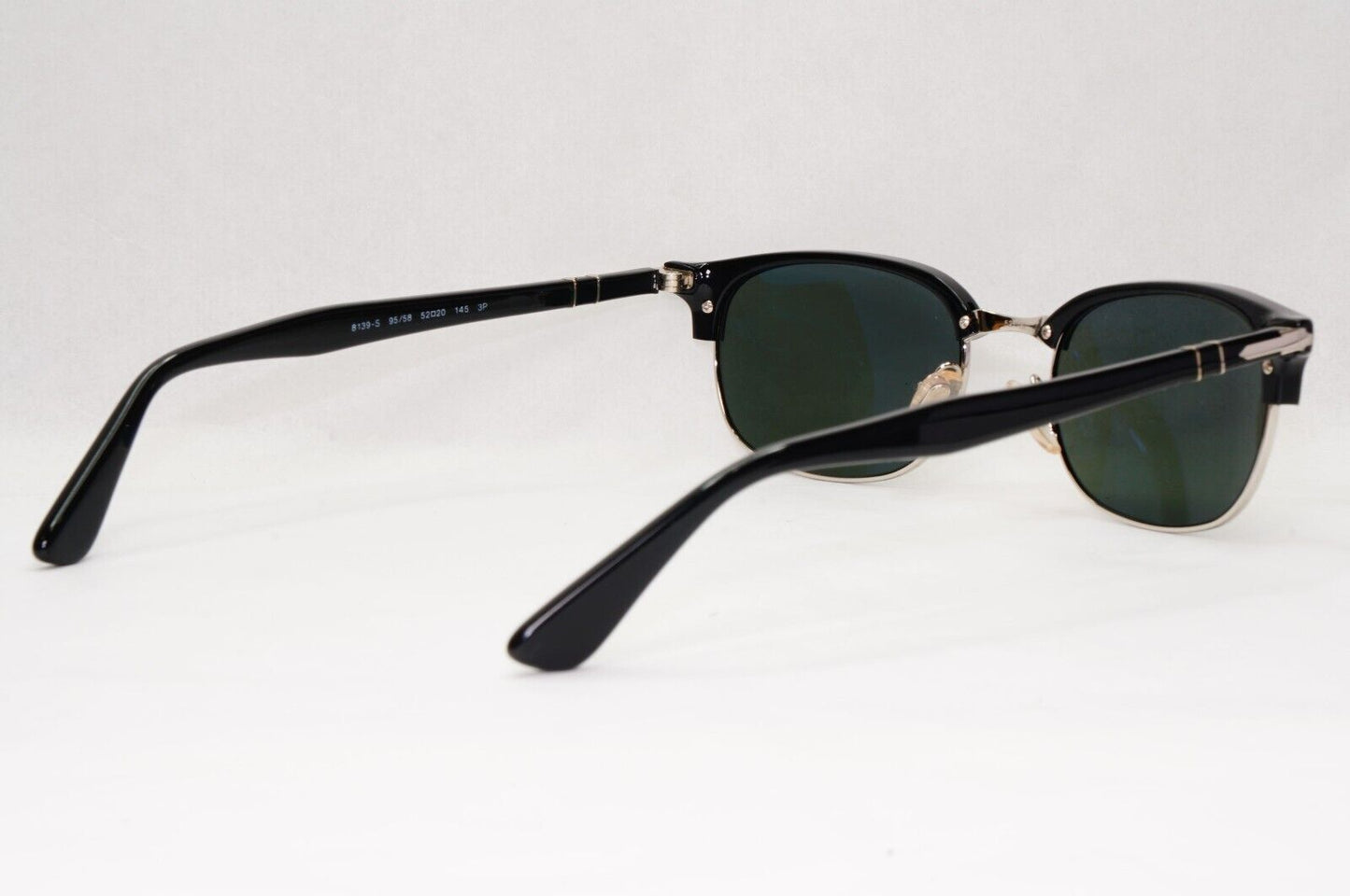 Persol Sunglasses 2015 Black Polarized Rectangle Grey Green 8139-S 95/58 52mm