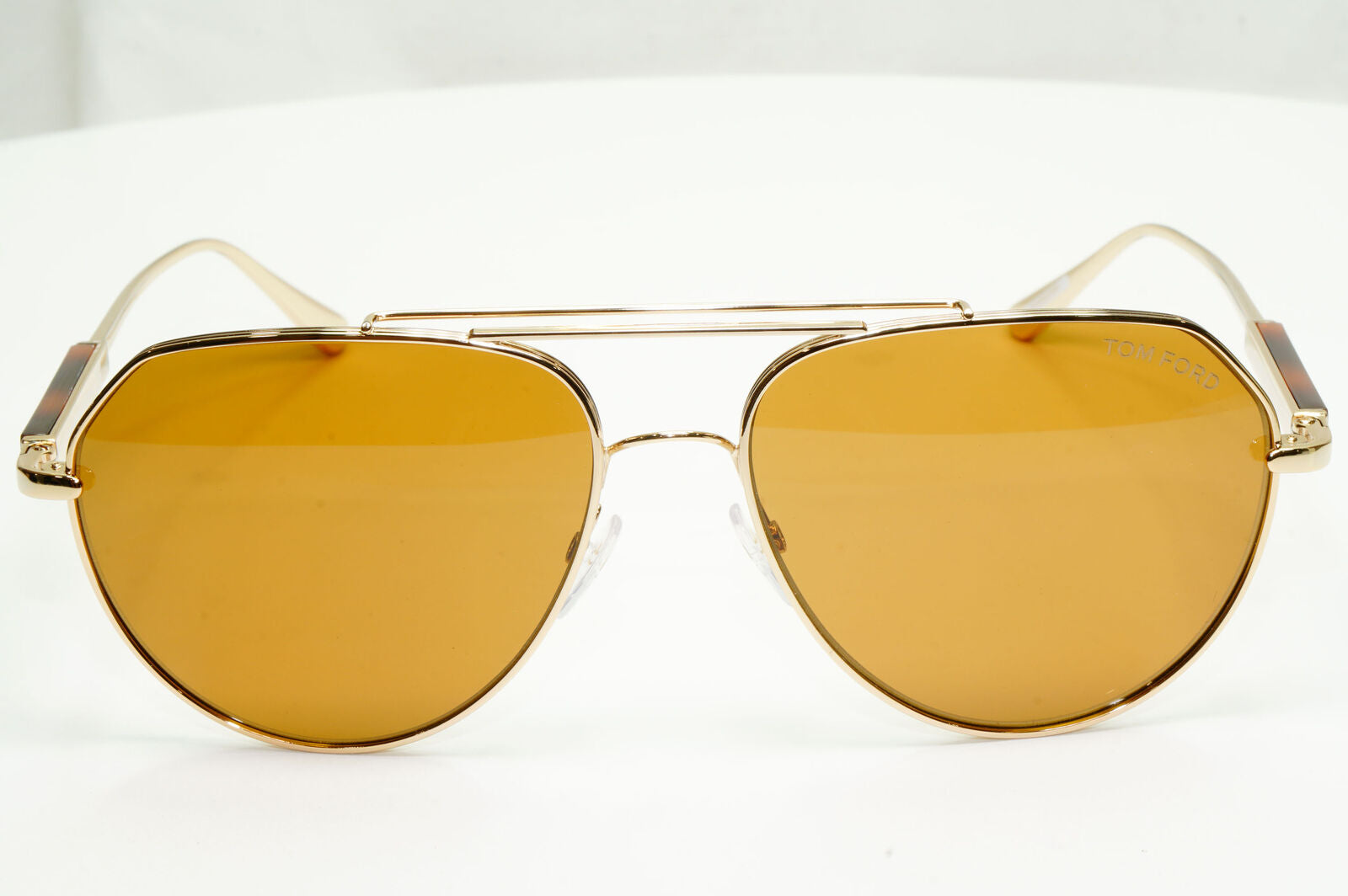 Tom Ford Gold Pilot Sunglasses Metal Mens Brown Andes TF 670 28E FT0670