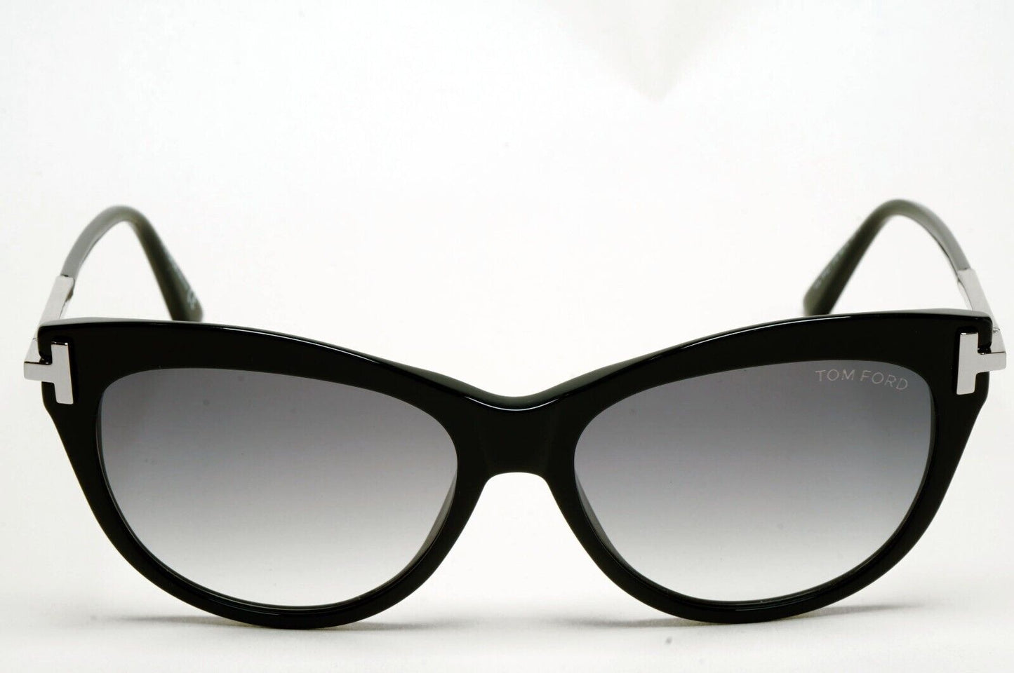 Tom Ford Sunglasses Kira Black Silver Grey Gradient Cat Eye FT0821 TF 821 01B