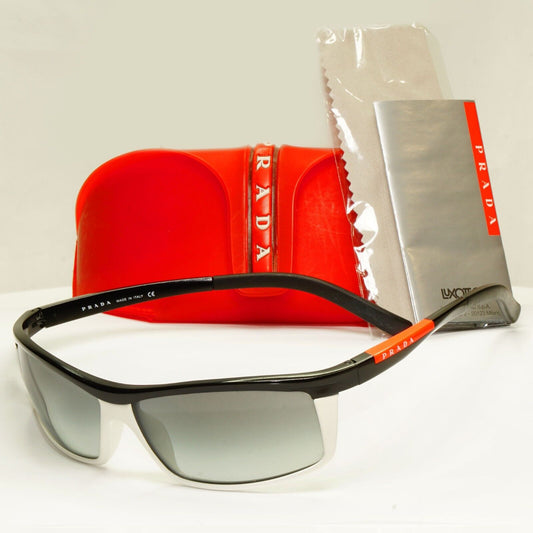 Prada 2004 Rare Sunglasses Vintage Black Smoke Gradient Mens Wrap SPS 51E PS51ES