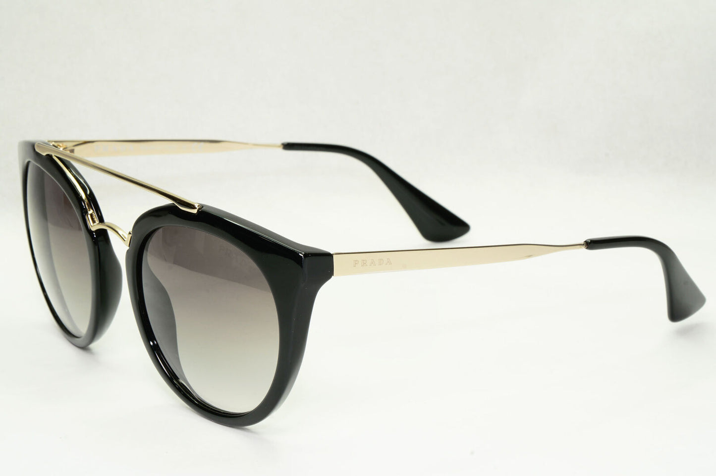 Prada Sunglasses Cinema Black Gold Grey Gradient PR23SS  SPR 23S 1AB-0A7 52mm