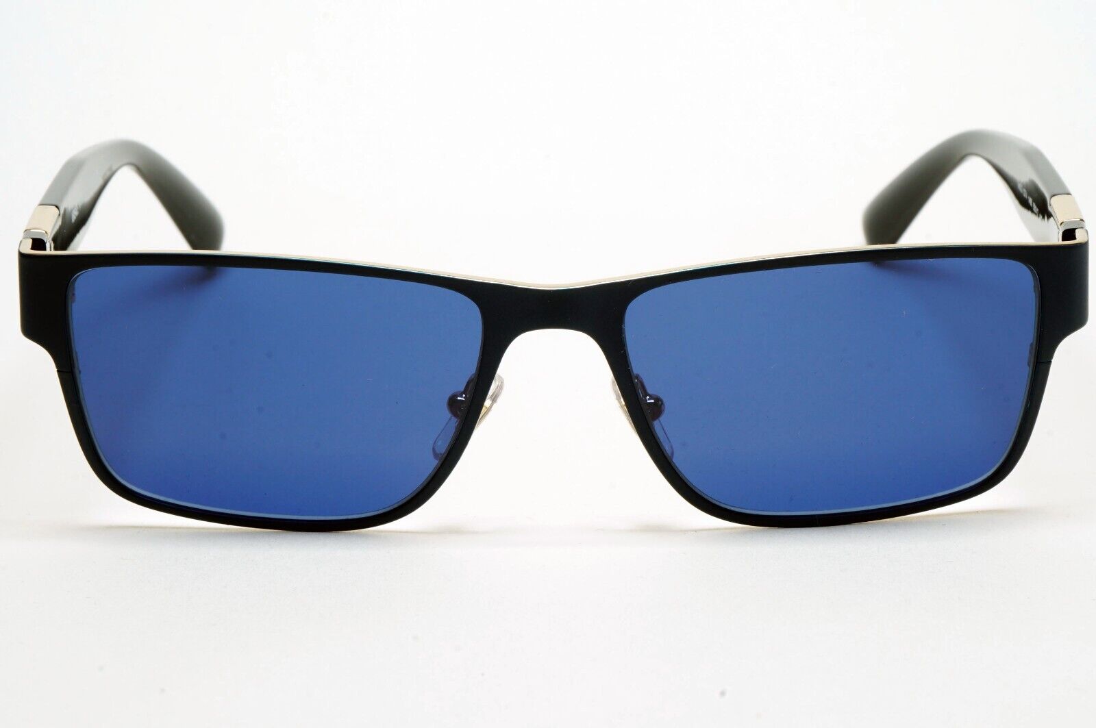 Versace Sunglasses Blue Black Gold Medusa Metal Square MOD 1274 1468 55mm [b]