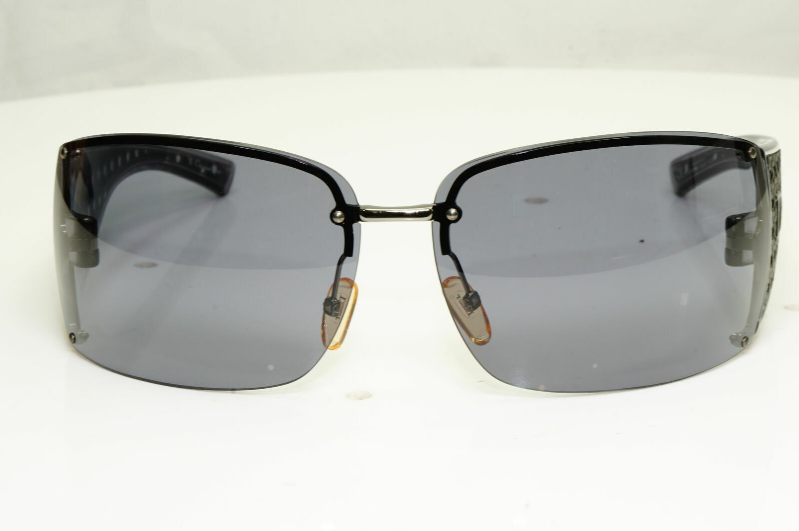 Dior Quadrille Black Large Sunglasses Womens Square Black Mesh Grey F QHOAP