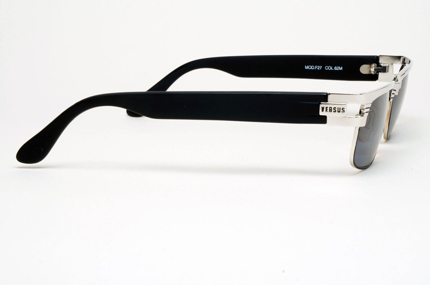 Versus Sunglasses 1996 by Gianni Versace Vintage Silver Black MOD F27 COL 62M