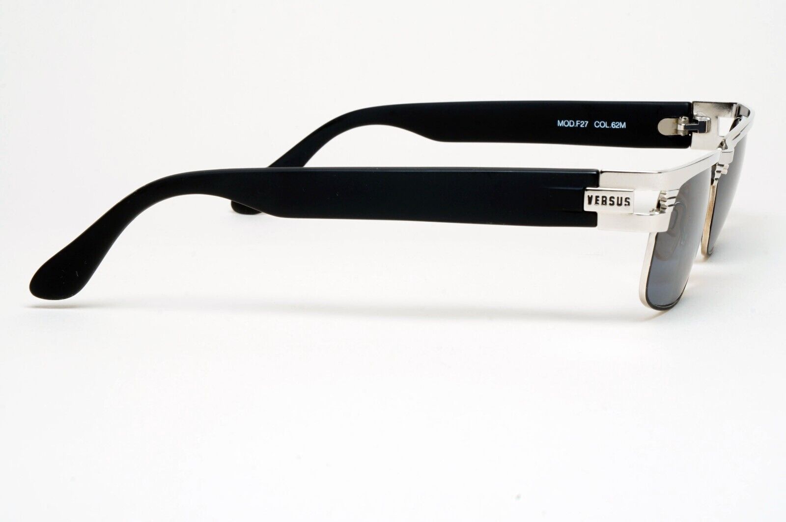 Versus Sunglasses 1996 by Gianni Versace Vintage Silver Black MOD F27 COL 62M
