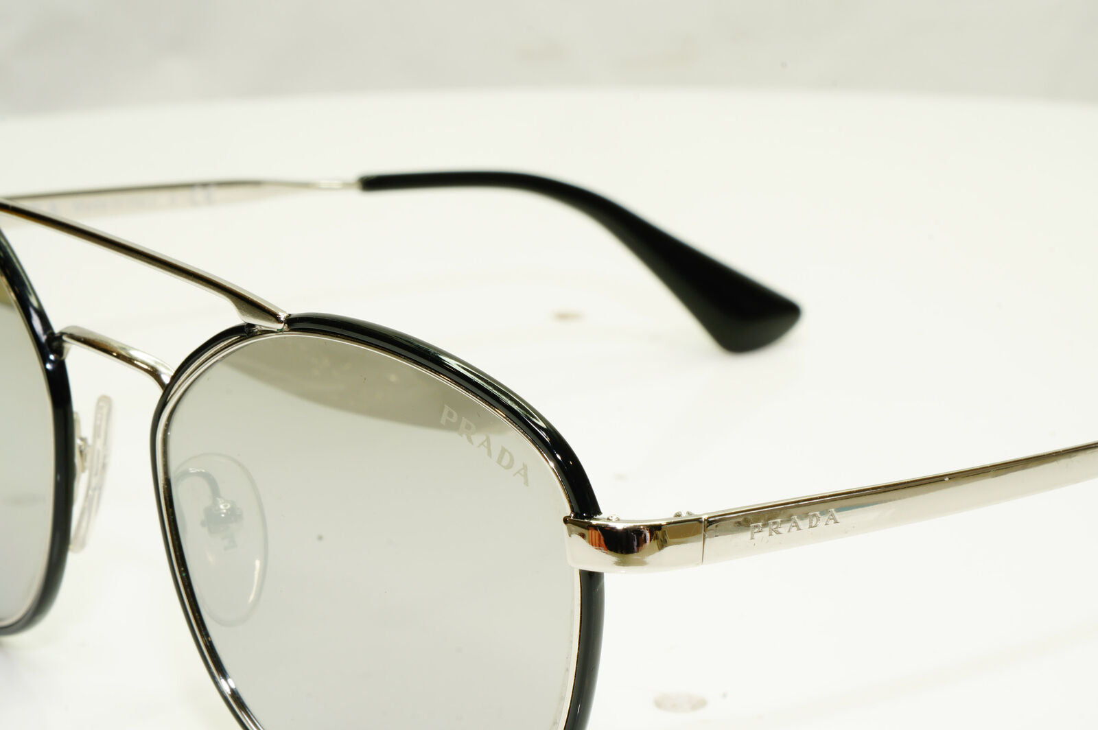 Authentic Prada Womens Mirror Vintage Sunglasses Silver SPR 83T 1AB-2S0 32994