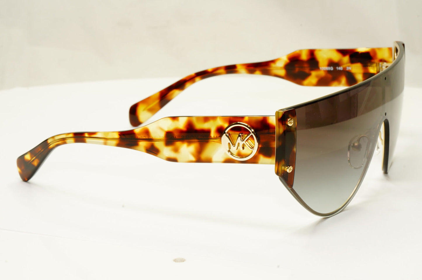 Michael Kors Womens Shield Visor Brown Gold Sunglasses MK 1080 Park City 10068G