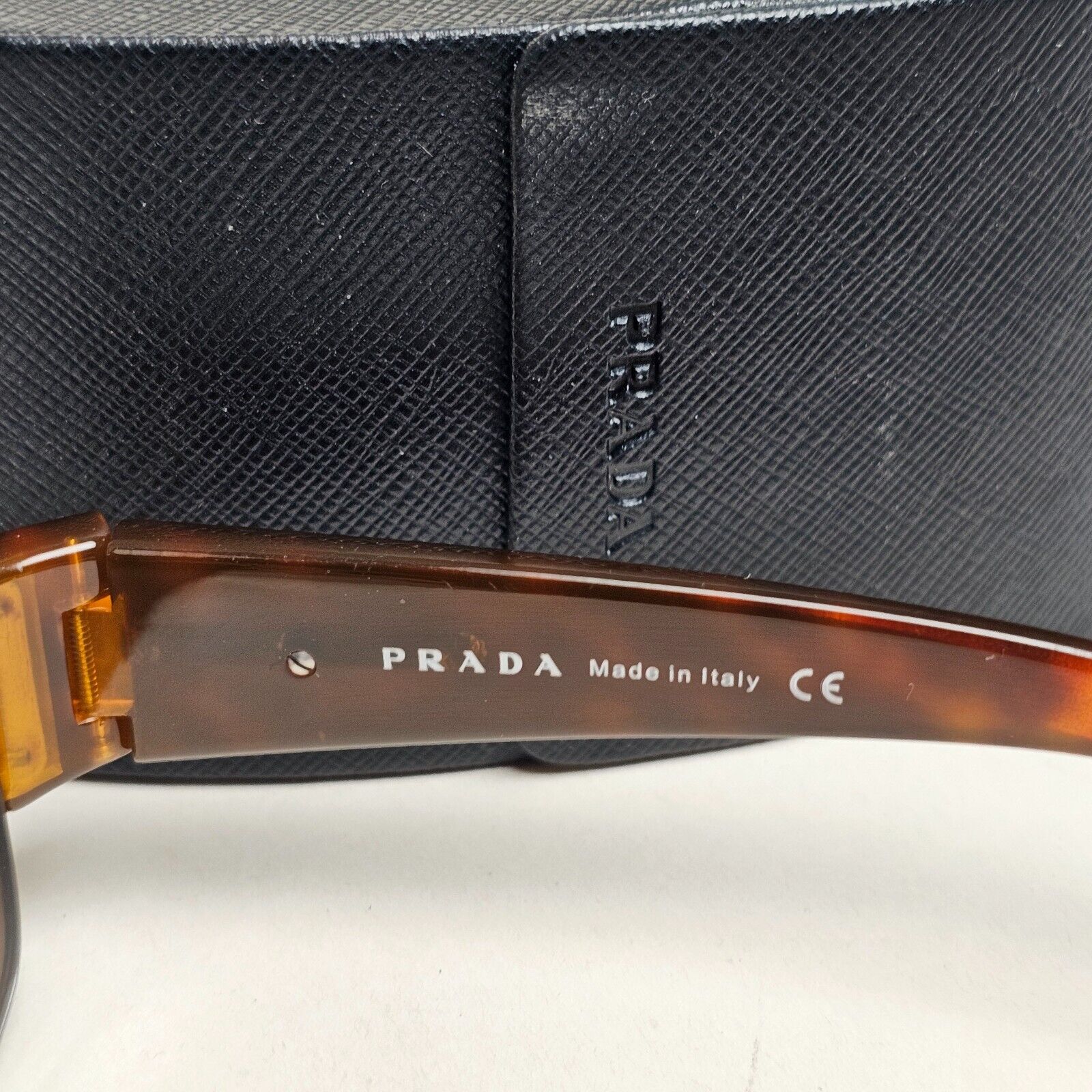 Prada Sunglasses 2005 Vintage Brown Pilot Wrap PR61GS SPR 61G 5AV-5G1 310125