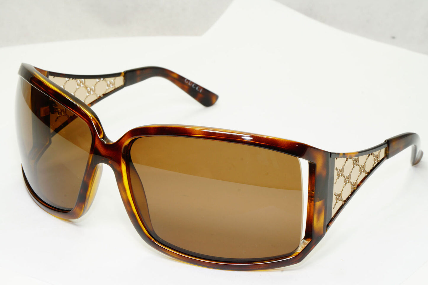 Gucci 2006 Sunglasses Monogram Vintage Gold Brown Square GG 2999/S NHOK1 280323