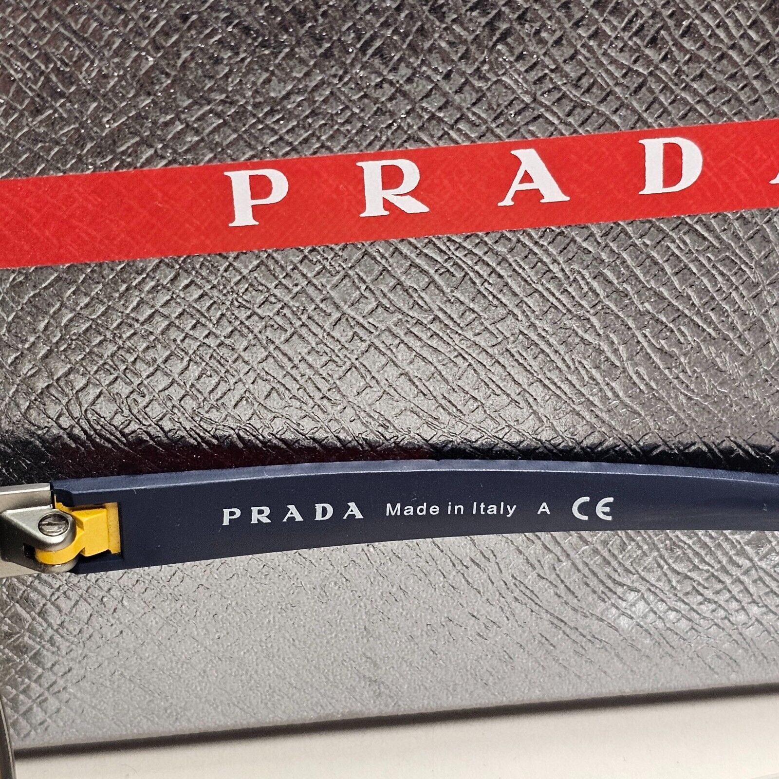 Prada Sunglasses Gold Mirror Pilot Dark Blue PS55QS SPS 55Q DG1-5N0 59mm 260724