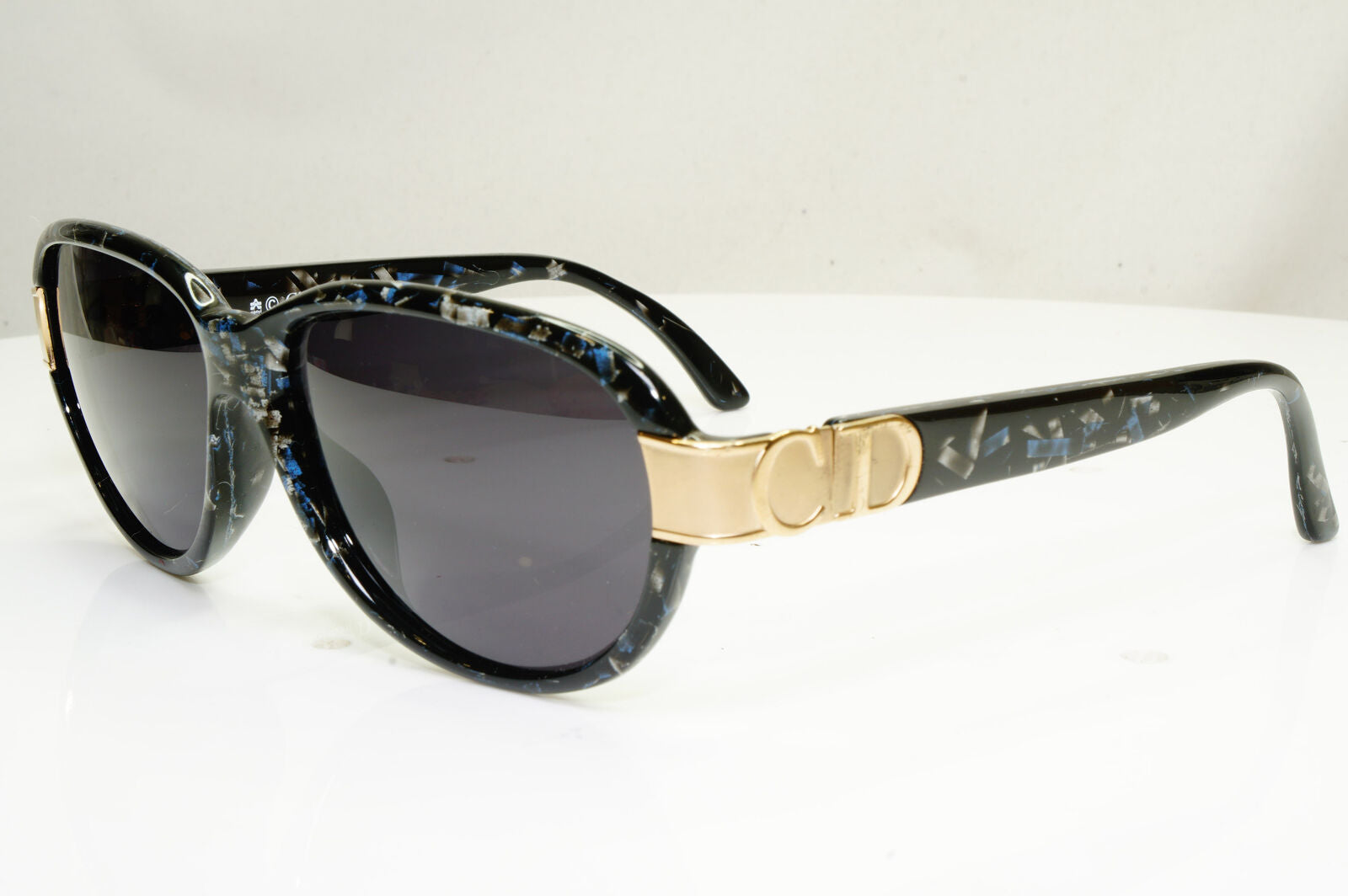 Authentic DIOR Womens 1995 Vintage Austria Sunglasses Marble Gold 2917 95 30534