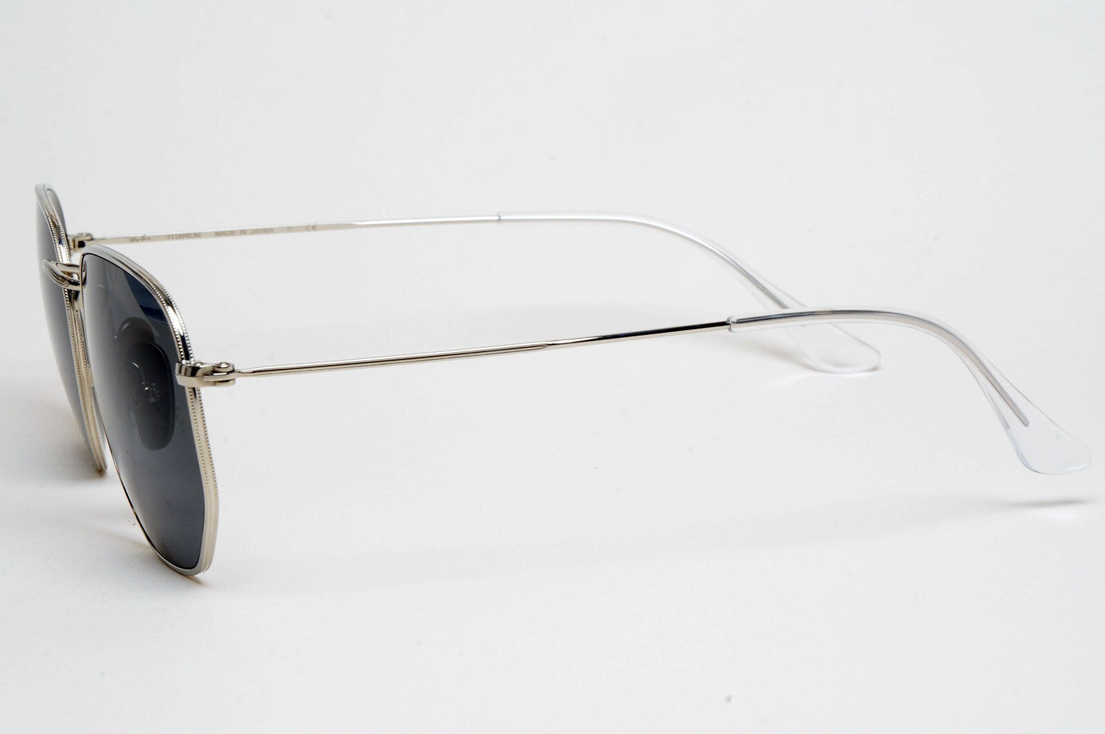 Ray-Ban Sunglasses Hexagonal Titanium Polarised Silver Black RB 8148 9209/48 51m