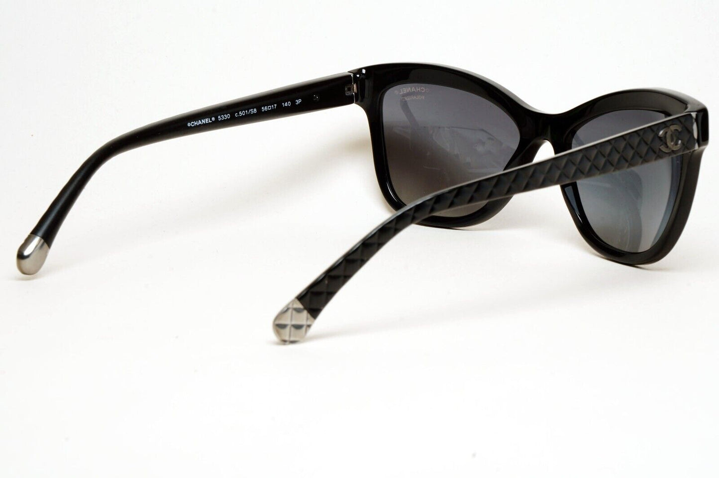 Chanel Sunglasses Polarized Black Grey Gradient Square 5330 c.501/S8 56mm 241124