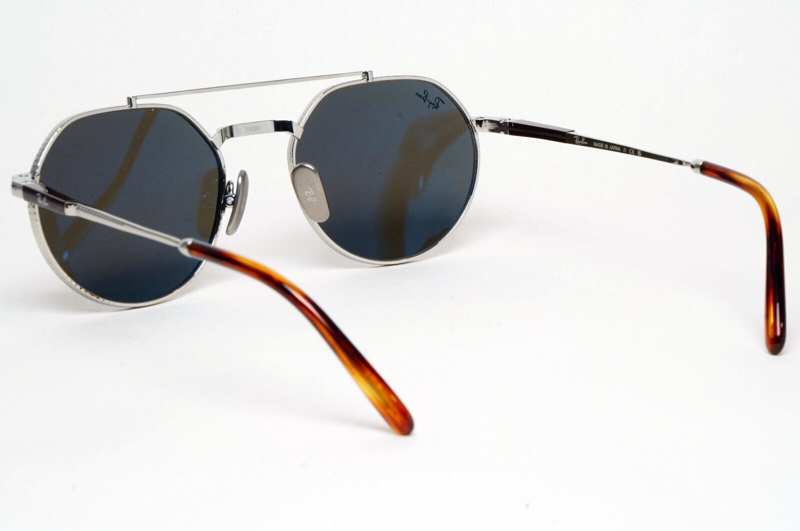 Ray-Ban Sunglasses Jack II Titanium Mirror Blue Silver Grey RB 8265 3139/O4 53mm