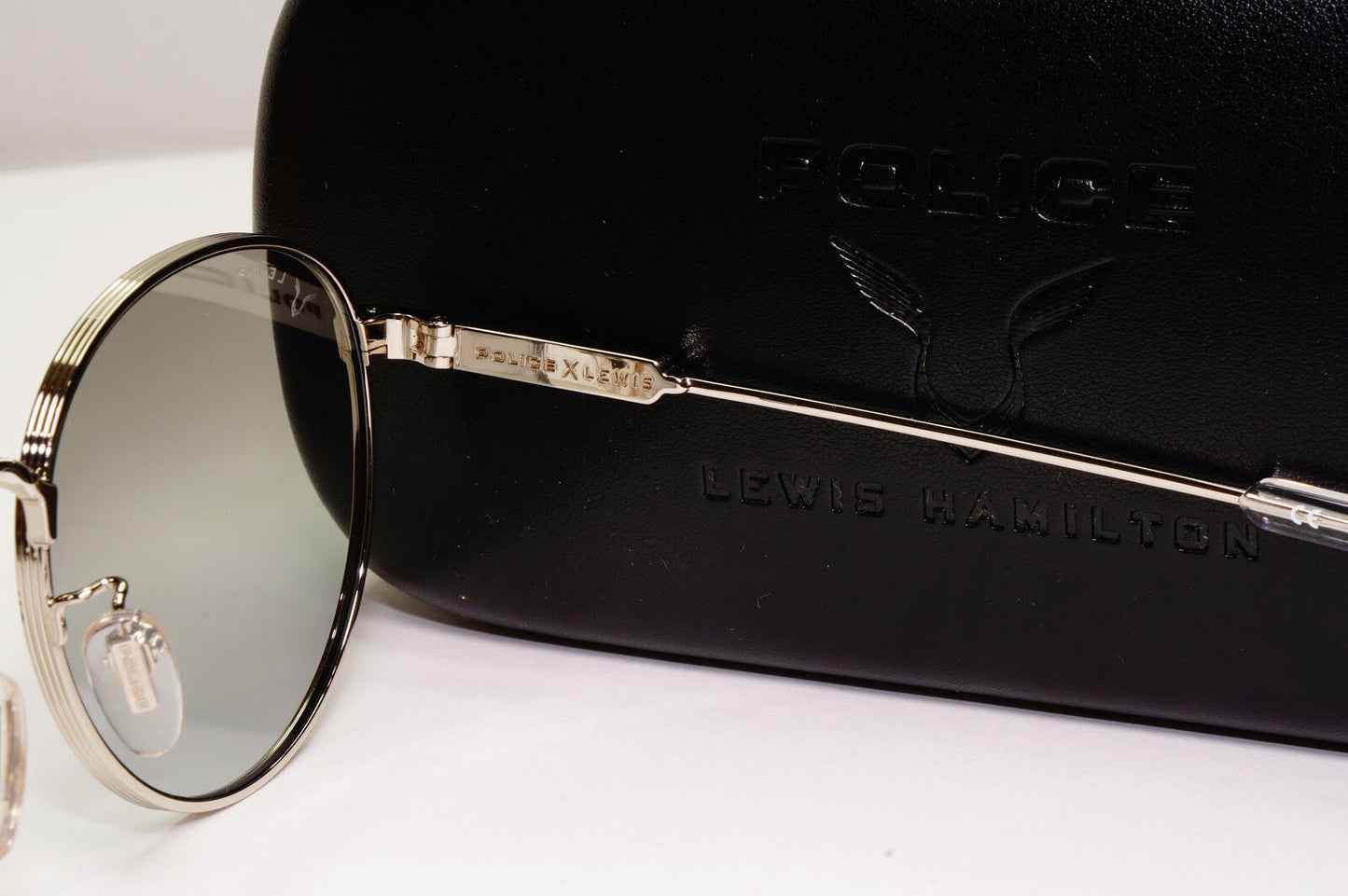 Police Lewis Hamilton F1 Sunglasses Silver Grey Mirror Round SPL A22 COL 579X