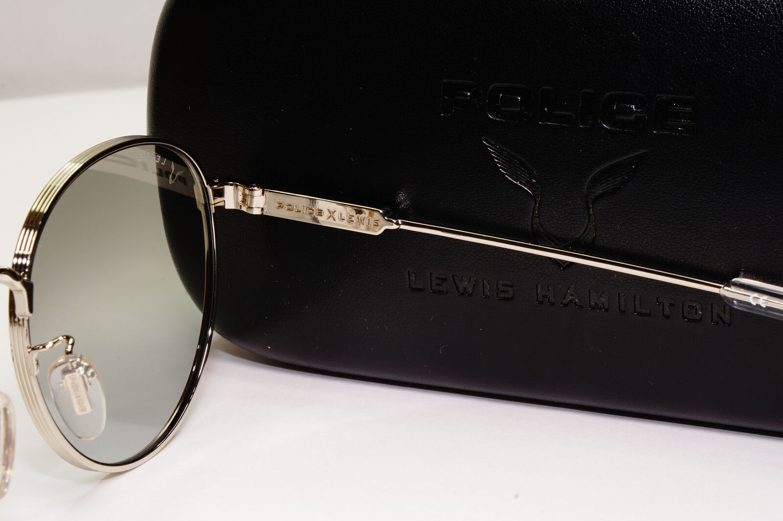 Police Lewis Hamilton F1 Sunglasses Silver Grey Mirror Round SPL A22 COL 579X